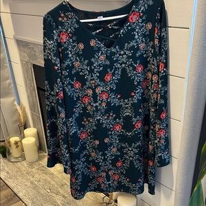 Floral V-Neck Women's dress